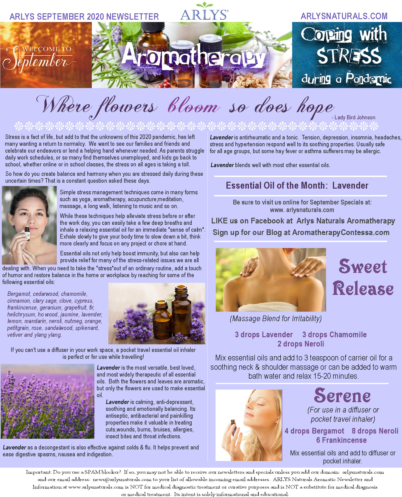 Sept 2020 Newsletter-Coping with Stress during a Pandemic