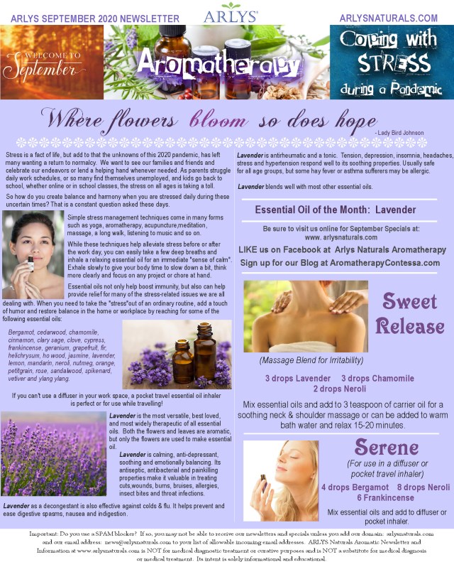 Sept 2020 Newsletter-Coping with Stress during a Pandemic